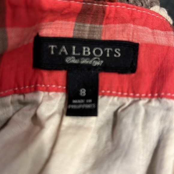 TALBOTS plaid sleeveless dress with flounce size 8 - Picture 8 of 10